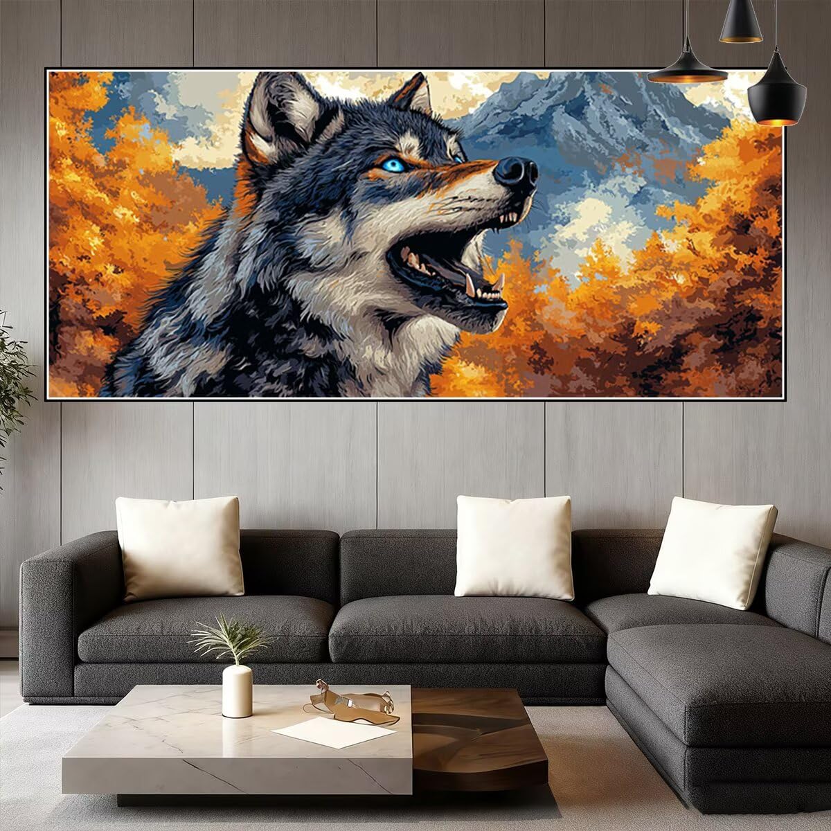 Duża sztuka diamentowa dla dorosłych, 140 x 60 cm, diamentowy wilk, akcesoria artystyczne dla dzieci, początkujących, 5D, DIY, pełne wiercenie, płótno, klejnot, sztuka i rzemiosło, hobby dla dorosłych