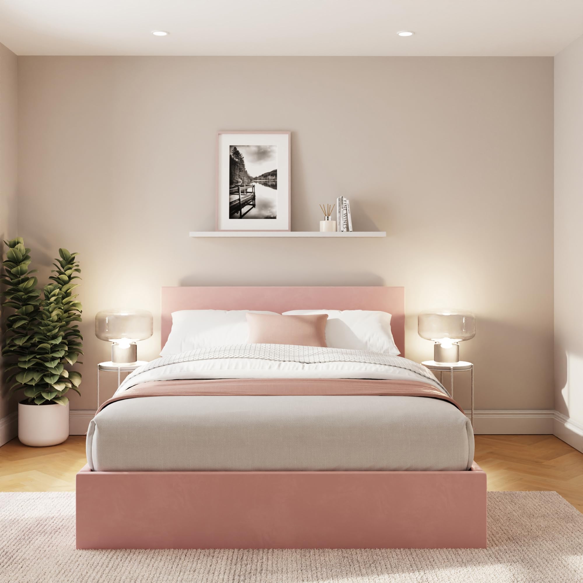 Gfw Odessa Velvet End Lift Up Storage Ottoman Bed With Mattress Options (Buy & Save!)