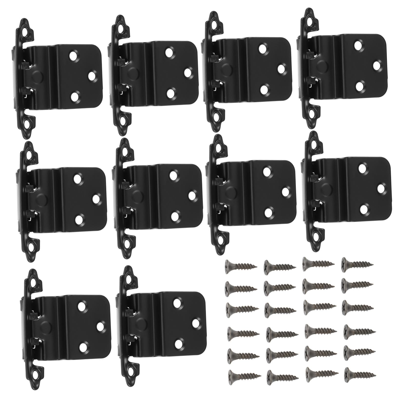 WOONEKY 10pezzi Cerniere Per Porte in Metallo Resistenti Cerniere Per Mobili Battuta Per Arrugginirsi Per Armadi Cuscinetti Perla Per Apertura e Chiusura Morbida