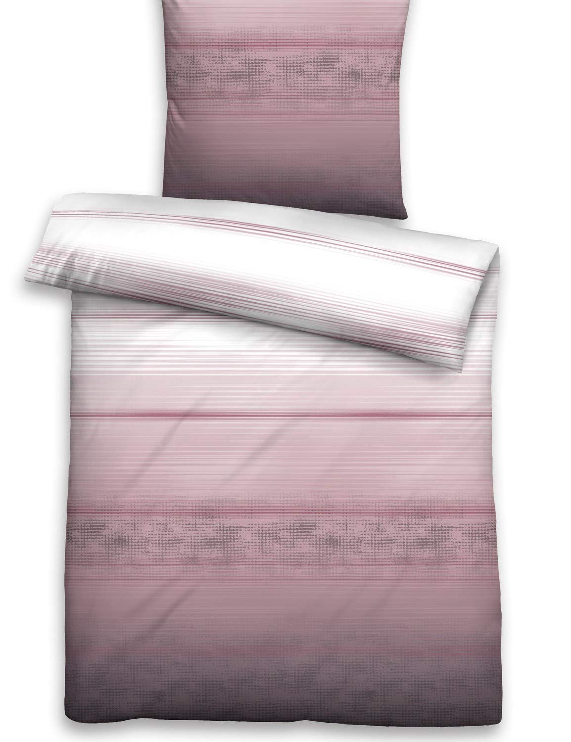 Biberna0666071 Swiss Satin Bed Linen Set with Pillowcase (Cotton) 1x 155 x 220 cm + 1x 80 x 80 cm, Blackberry