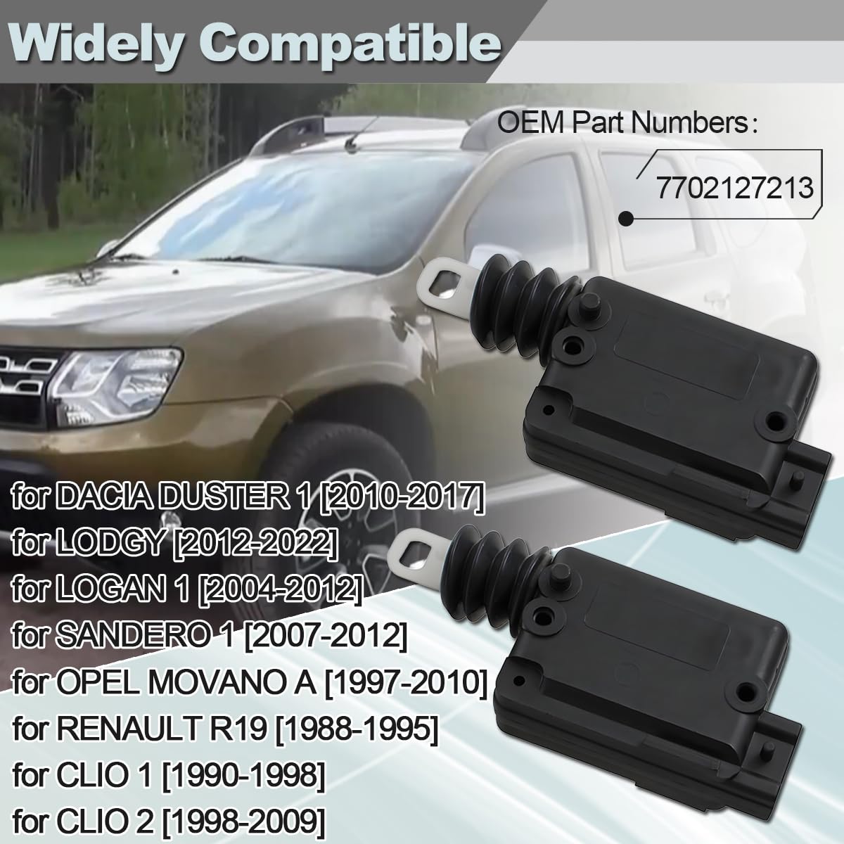 ZAMDOE Stellmotor Zentralverriegelung für Clio 1 2 Espace 3 Kangoo 1 Express Master 2 Megane 1 Landscape 1 Trafic 2 Auto 7702127213 für Renault 19 Duster 1 Zentralverriegelung Motor schloss Stellmotor