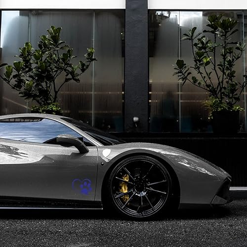 Miniatura 26 de BELOMI Calcomanía de vinilo de corazón de perro con diseño de pata de perro, paquete de 3 calcomanías con estampado de patas de cachorro para Rojo