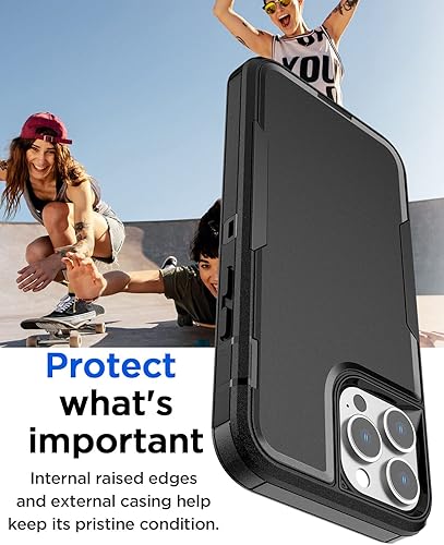 Miniatura 4 de AICase Funda magnética con clip para cinturón para iPhone 13 Pro Max, soporte magnético para automóvil, resistente de 2 capas, resistente a los