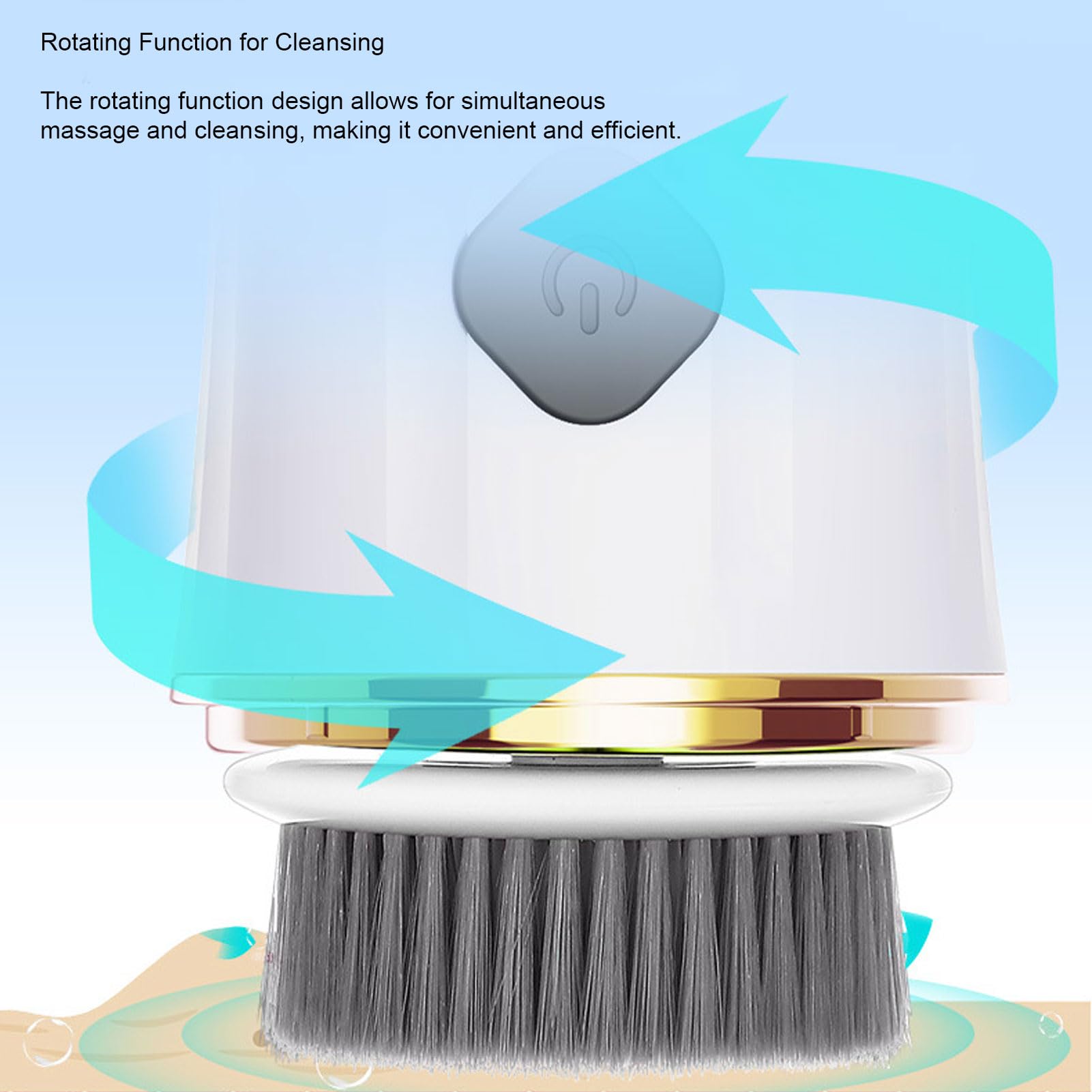 Fabater Brosse Nettoyante Visage Rotative 2 en 1 Exfoliant Électrique pour Nettoyage en Profondeur Portable et Pratique pour Maison ou Voyage Matériel ABS et Silicone (Manuel Anglais)