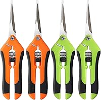 BEoffer 4-Pack 6.5" Pruning Shears - Sharp Stainless Steel Garden Scissors for Precise Trimming of Herbs, Bonsai & Flowers