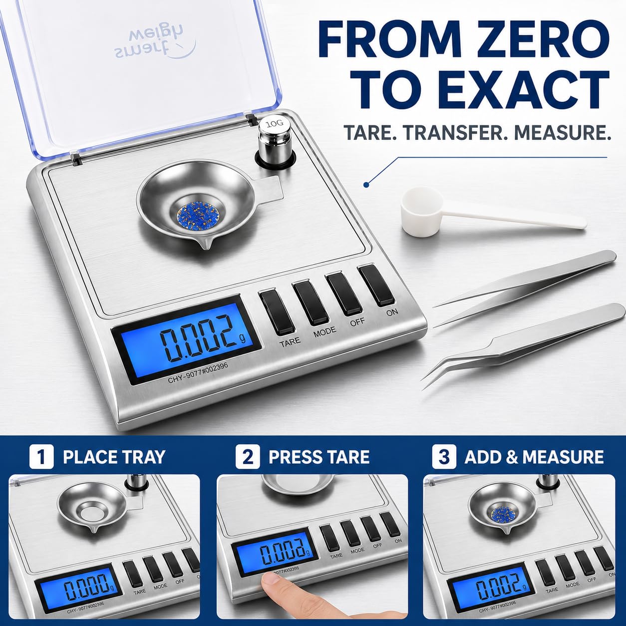 Smart Weigh GEM20 Milligram Scale - Precision Measurement -4