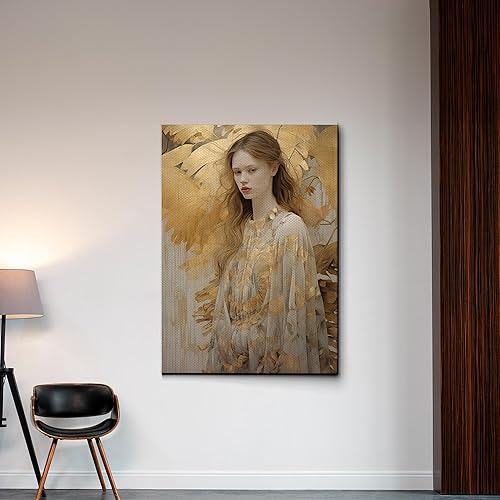 Miniatura 3 de Original Ginkgo biloba Print On Canvas, Modern Textured Gold Wall Art, Abstract Gold Leaves Print, Living room Wall Decor, Modern Art Canvas, Wall