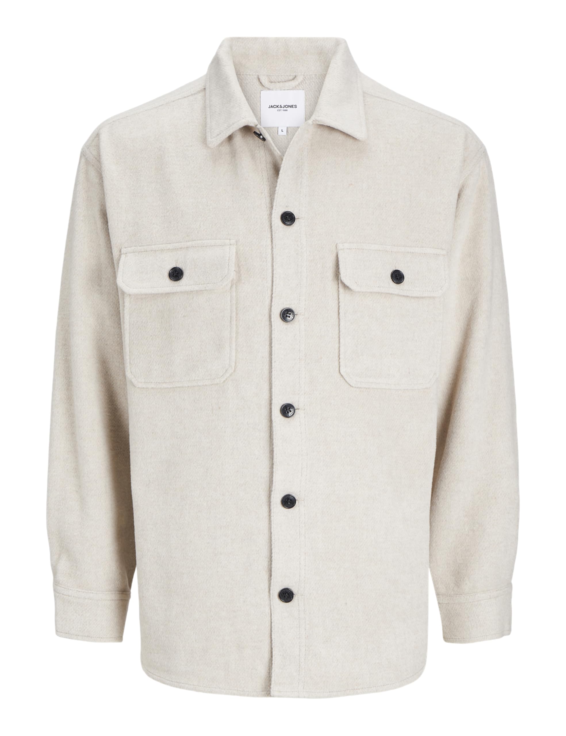 JACK & JONES Men's Jjebradley Ollie Overshirt Ls Noos Long Sleeve Shirt, Peyote, XXL