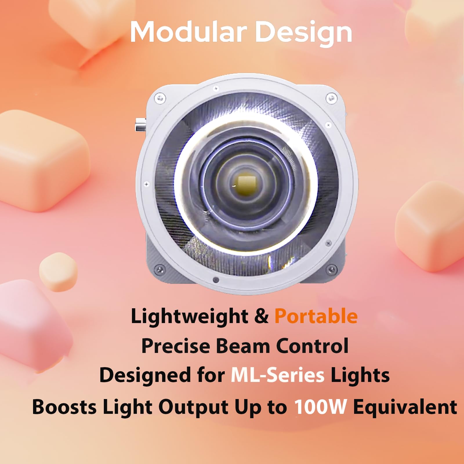 Godox ML-Z - Reflectores de lente para proyectores de vídeo LED con montura Godox modificador de haz enfocado compatible con ML100Bi ML100R ML80Bi ML150Bi ML60 ML30 y más