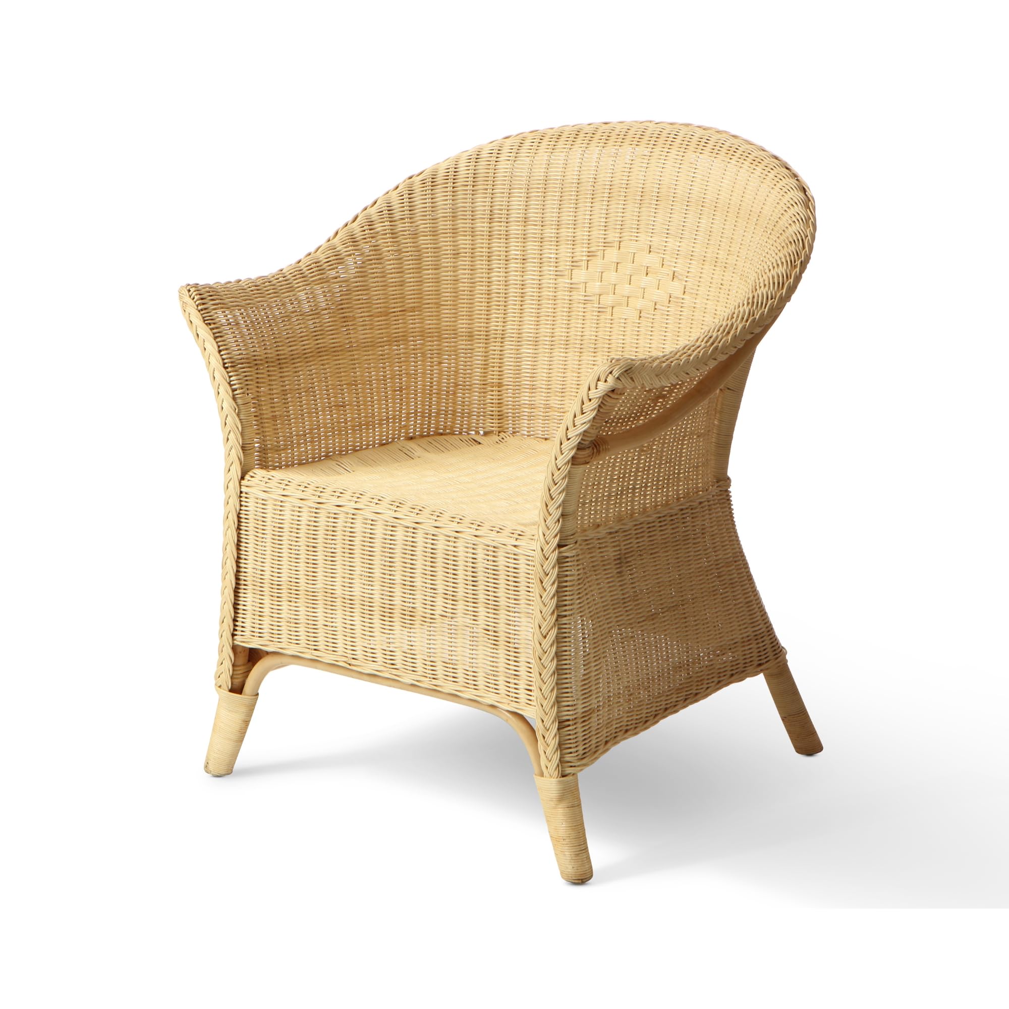 Desser Indoor Adults Wicker King Size Loom Chair in Natural – Fully Assembled Natural Cane – Dimensions: H84cm x W69cm x D68cm, Floor to Seat 51cm