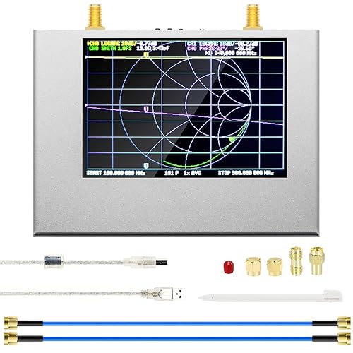 Analizador de red vectorial AURSINC NanoVNA V2 PLUS4 actualizado, pantalla táctil de 4 pulgadas, analizador de antena HF VHF UHF de 50 kHz-4.4 GHz