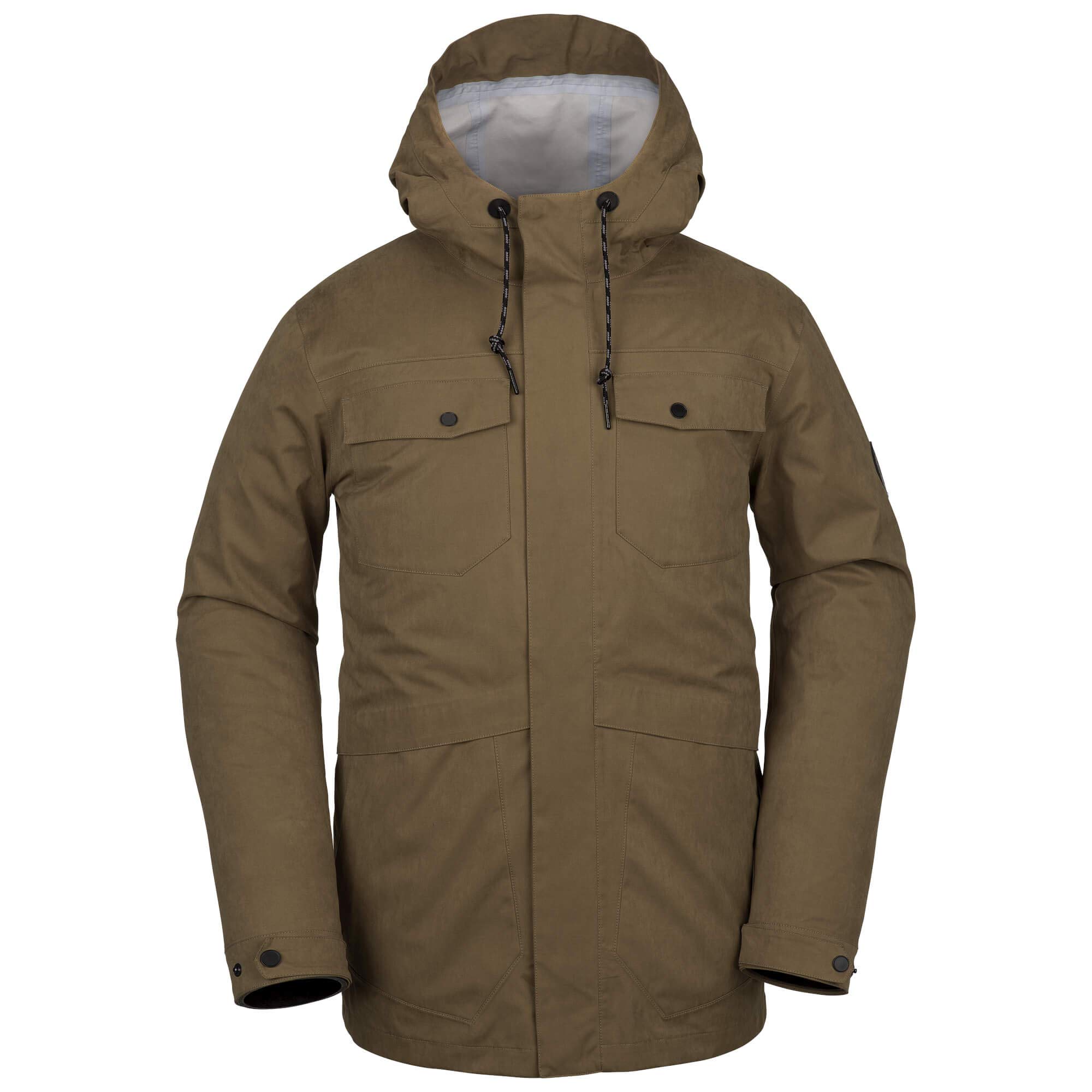 Volcom Men's V.CO 3L RAIN Snow Jacket, Moss, Small