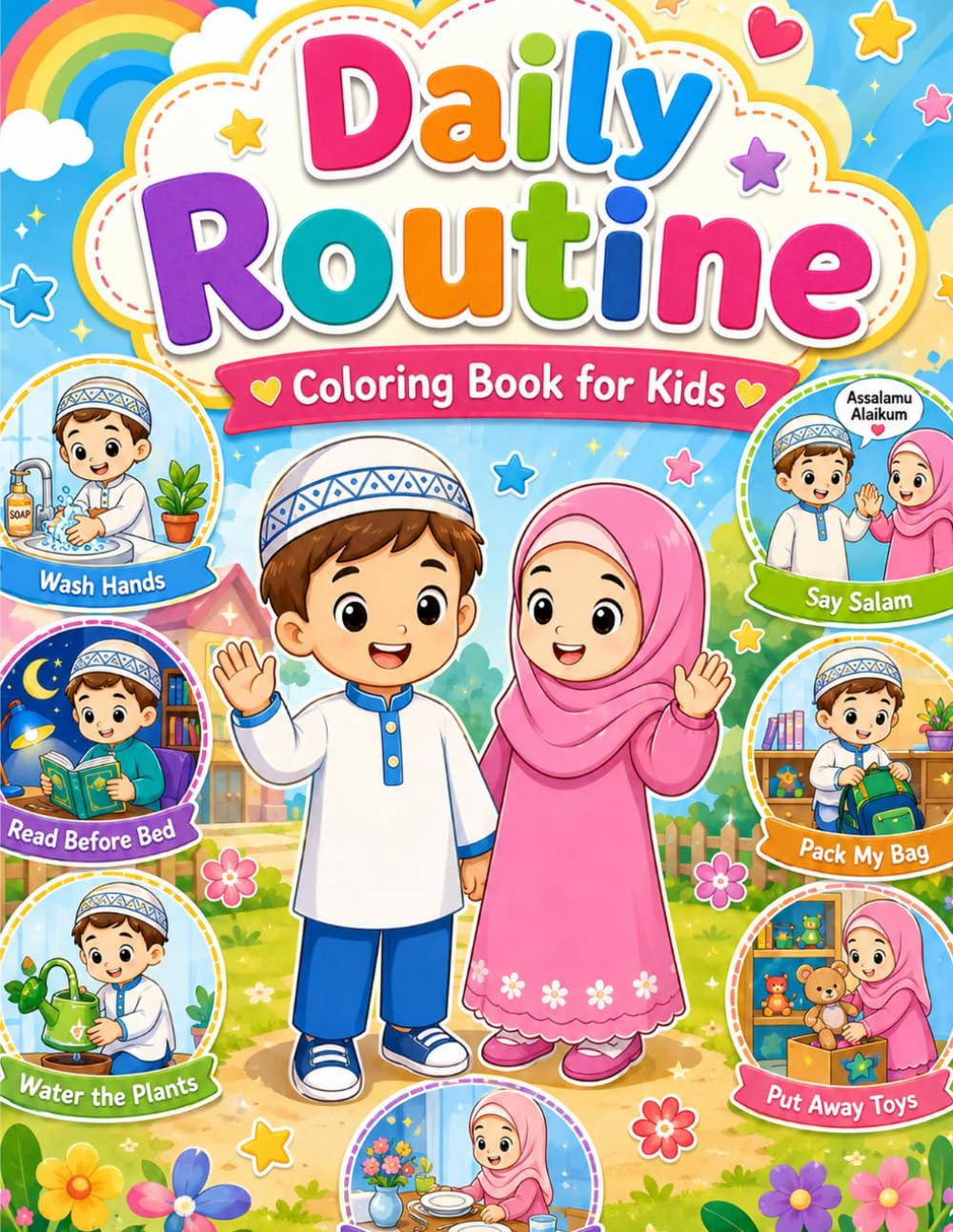 Daily Routine Coloring Book: A Simple Daily Routine Coloring Book for Kids