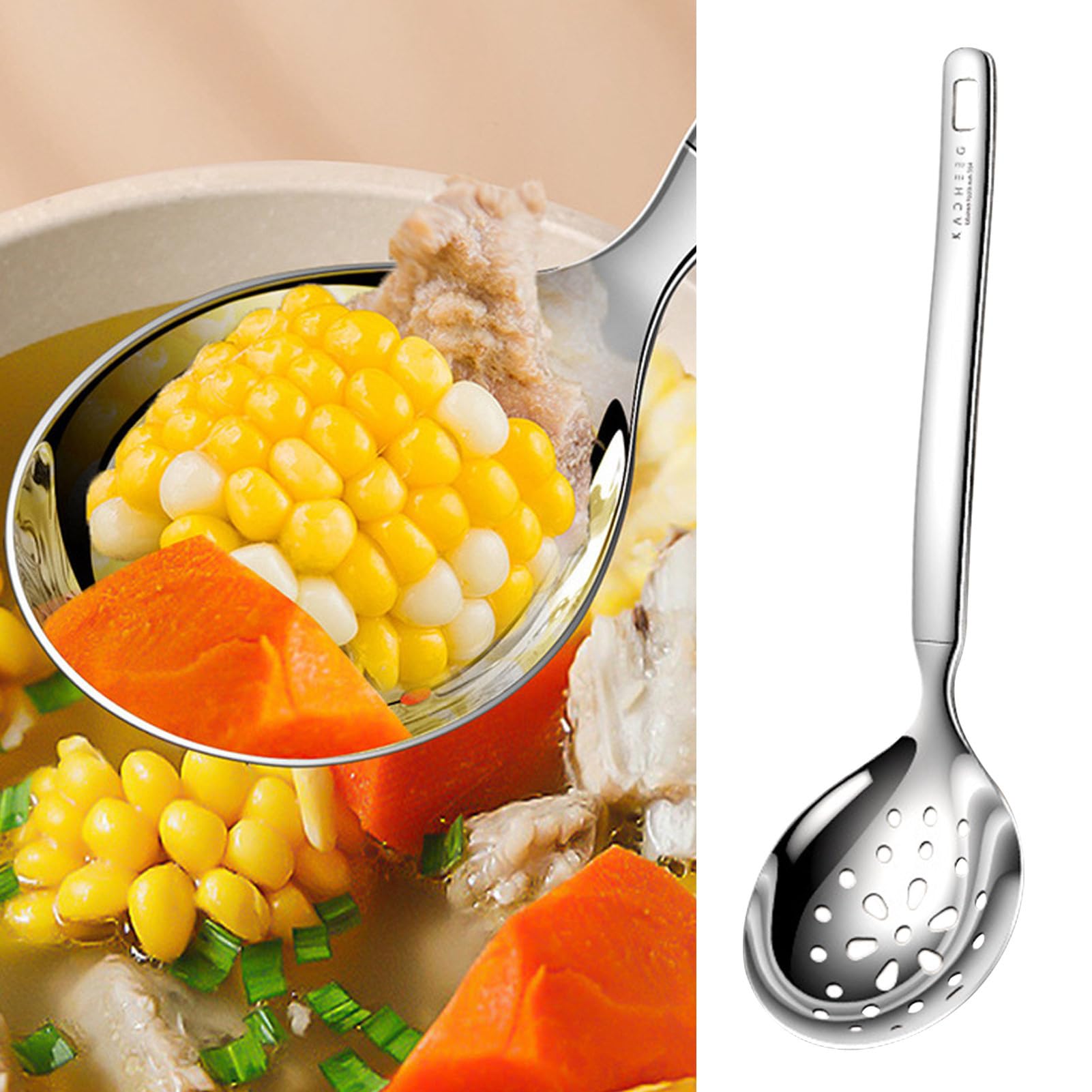 Louche Manche Long Louche En Acier Inoxydable Hasaller - Fond Plat, Long Manche Pour Soupes Et Sauces - 150/180 Ml Ustensile Cuisine Professionnel Louche