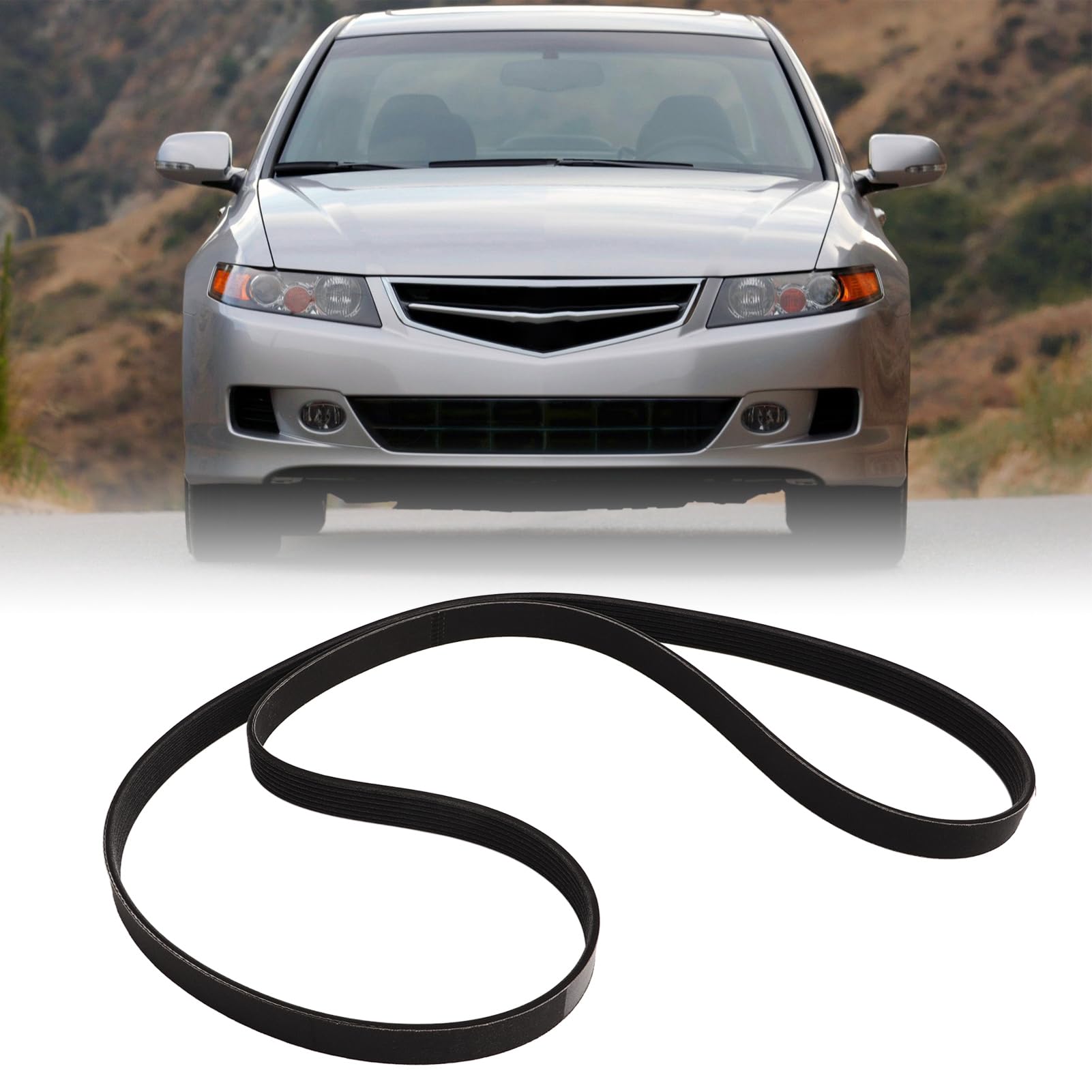 Correa de Transmisión Serpentina para Automóvil para TSX 2004-2008 | Reemplazo de la Correa Serpentina del Motor Resistente Al Estiramiento