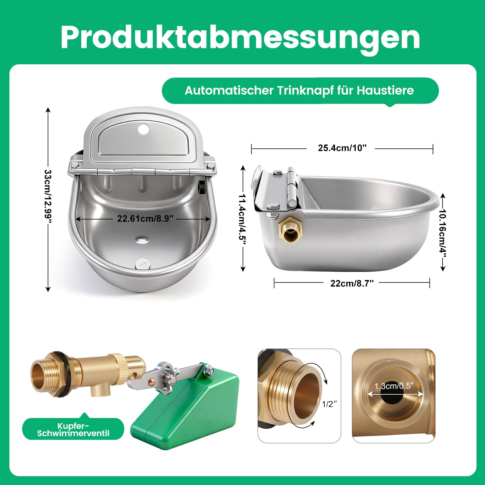 SchwimmerträNke,Pferde Und RinderträNke，Traenkebecken Mit Schwimmer,TräNke Schafes,Edelstahl TräNkebecken,TräNke Schafe,ViehträNke,Pferdetraenke FüR Rinder,Pferde,Schafe,Ziegen,Hunde,HüHner