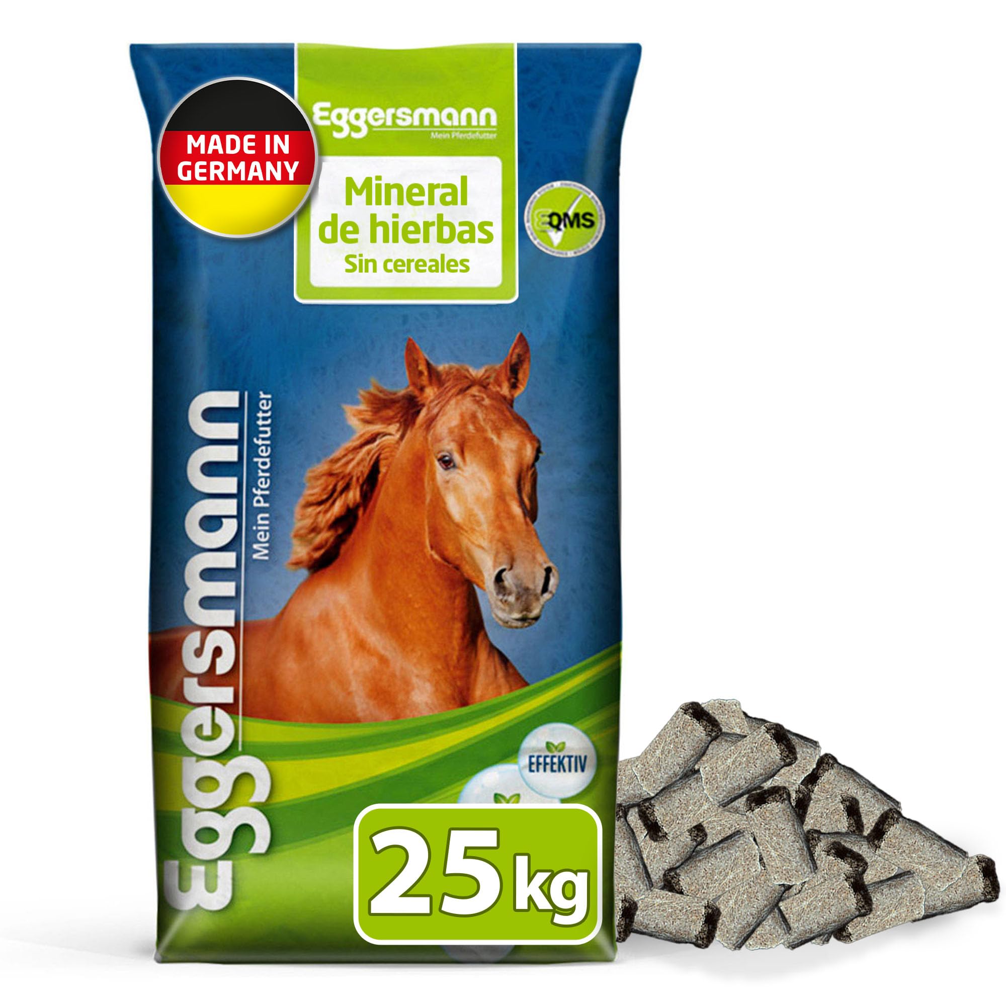 Eggersmann Mein Pferdefutter Terminal de Hierbas sin Cereales 25 kg – Alimento Mineral sin Cereales para Caballos – para apoyar el metabolismo – Adecuado para Caballos sensibles a Las alergias | Alimento mineral sin cereales para caballos, para apoyar el