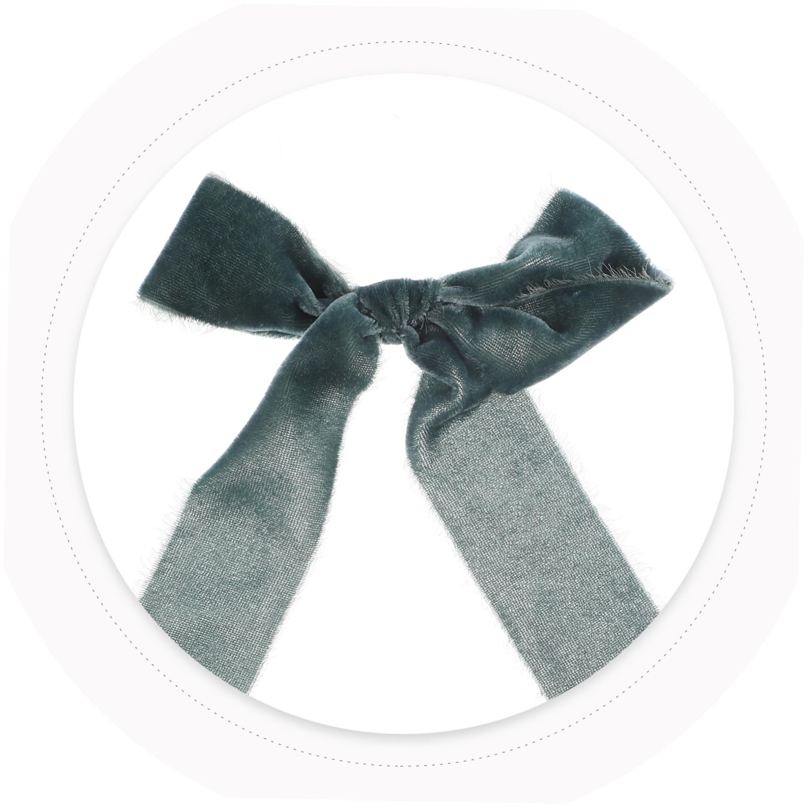 Lurrose 15 Rollos Cinta De Terciopelo Rasgado Decoración De Pastel Decoración De Boda Cinta De Decoración Navideña Decoración Verde Oscuro Poliéster Ramo Borde Crudo