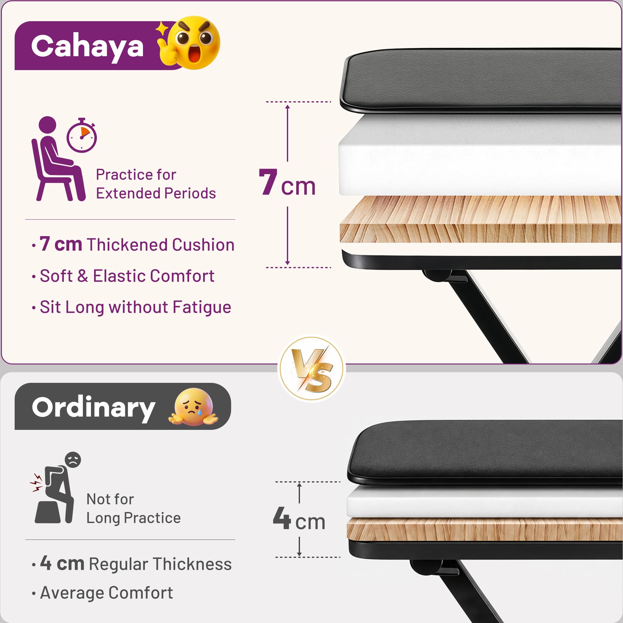 CAHAYA Soporte Teclado Banco Set: Z-Style Ajustable con Ruedas Plegable con Bandeja Acolchado para 54 61 76 88 Teclas Piano Digital