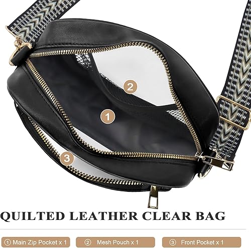 Miniatura 168 de KETIEE Bolso cruzado transparente, aprobado para estadios, para conciertos, eventos deportivos, festivales