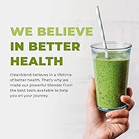 Vista 9 de Cleanblend Classic Blender - Licuadora personal para batidos y smoothies, licuadora de alta potencia para jugos, sopas y más, motor de 3 caballos