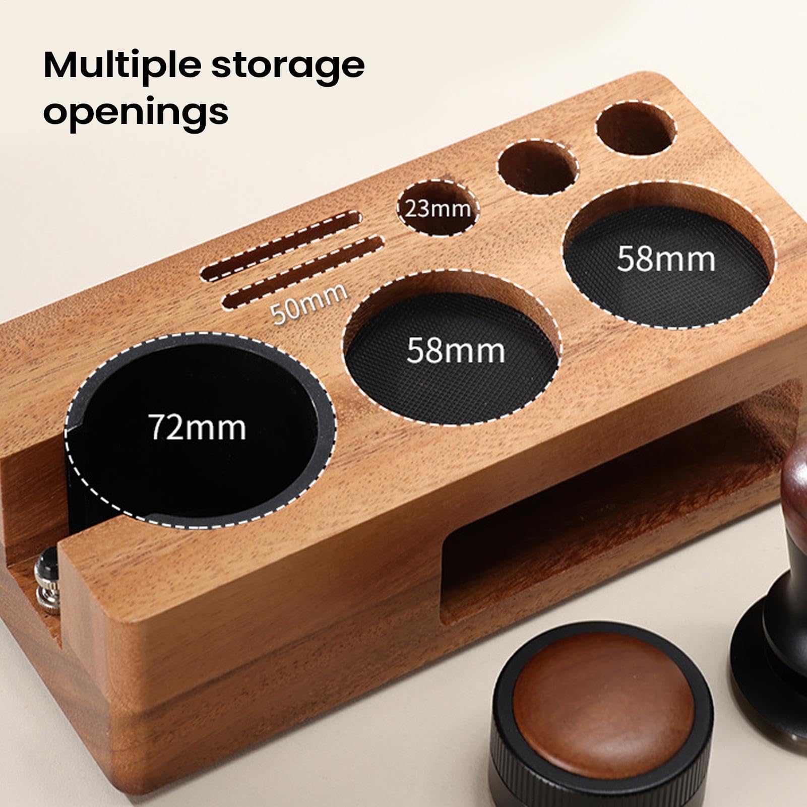 Station zum Stampfen von Espresso Rutschfeste Espresso Organizer Station | Organizer Station für Kaffeezubehör für Wohnheim Küche Wohnung Esszimmer Bar