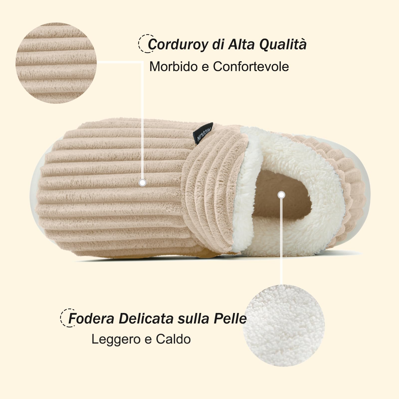 Donpapa Ciabatte Donna Uomo Invernali Pantofole Calde Peluche Chiuse Comode Memory foam Antiscivolo Inverno Scarpe