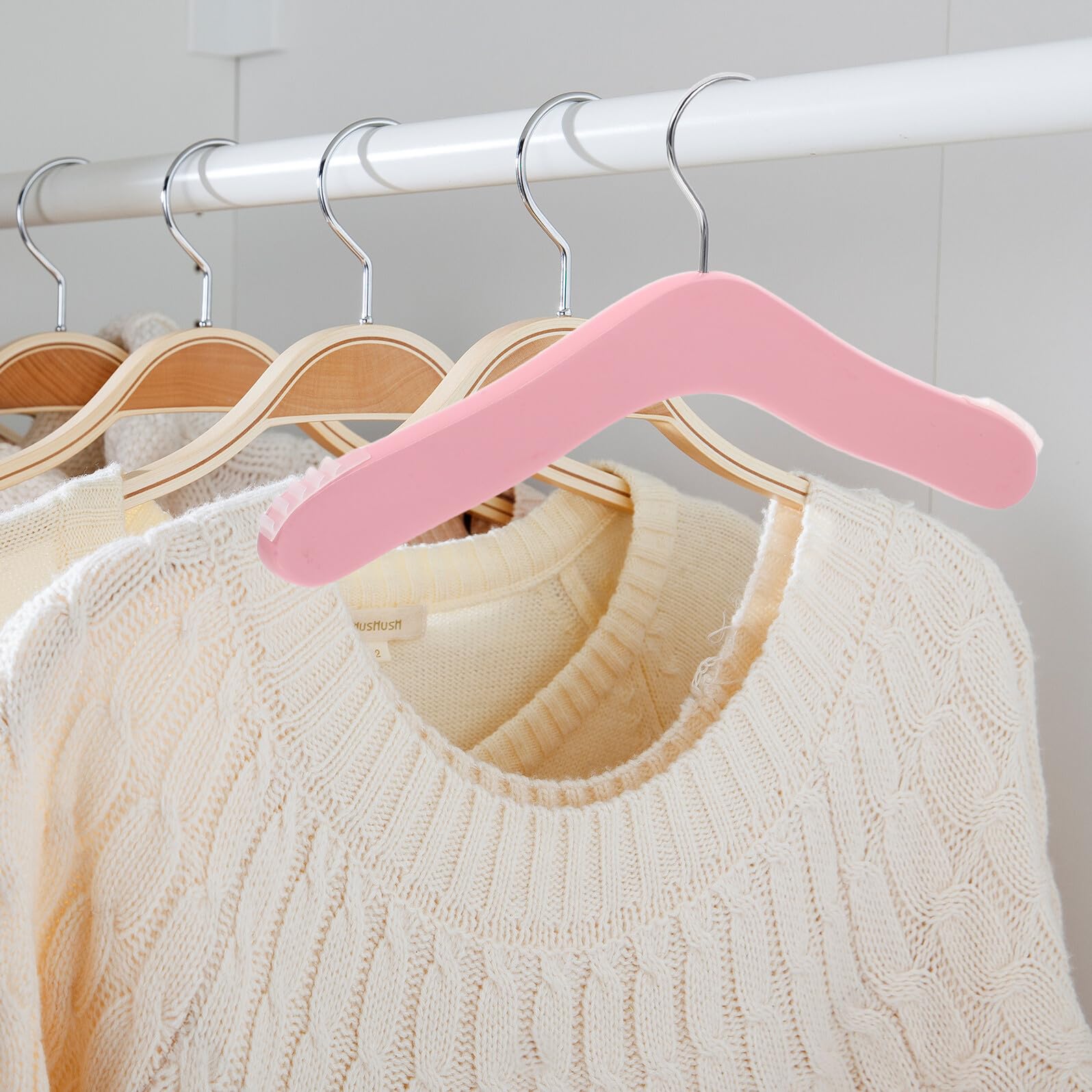 Babykleiderbügel 5 Stück Rosa für Kleinkinder, Kleiner Größe