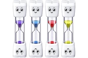 4 Pieces Kids' Toothbrush Timers: 2-Minute Smiles for Enhanced Oral Hygiene