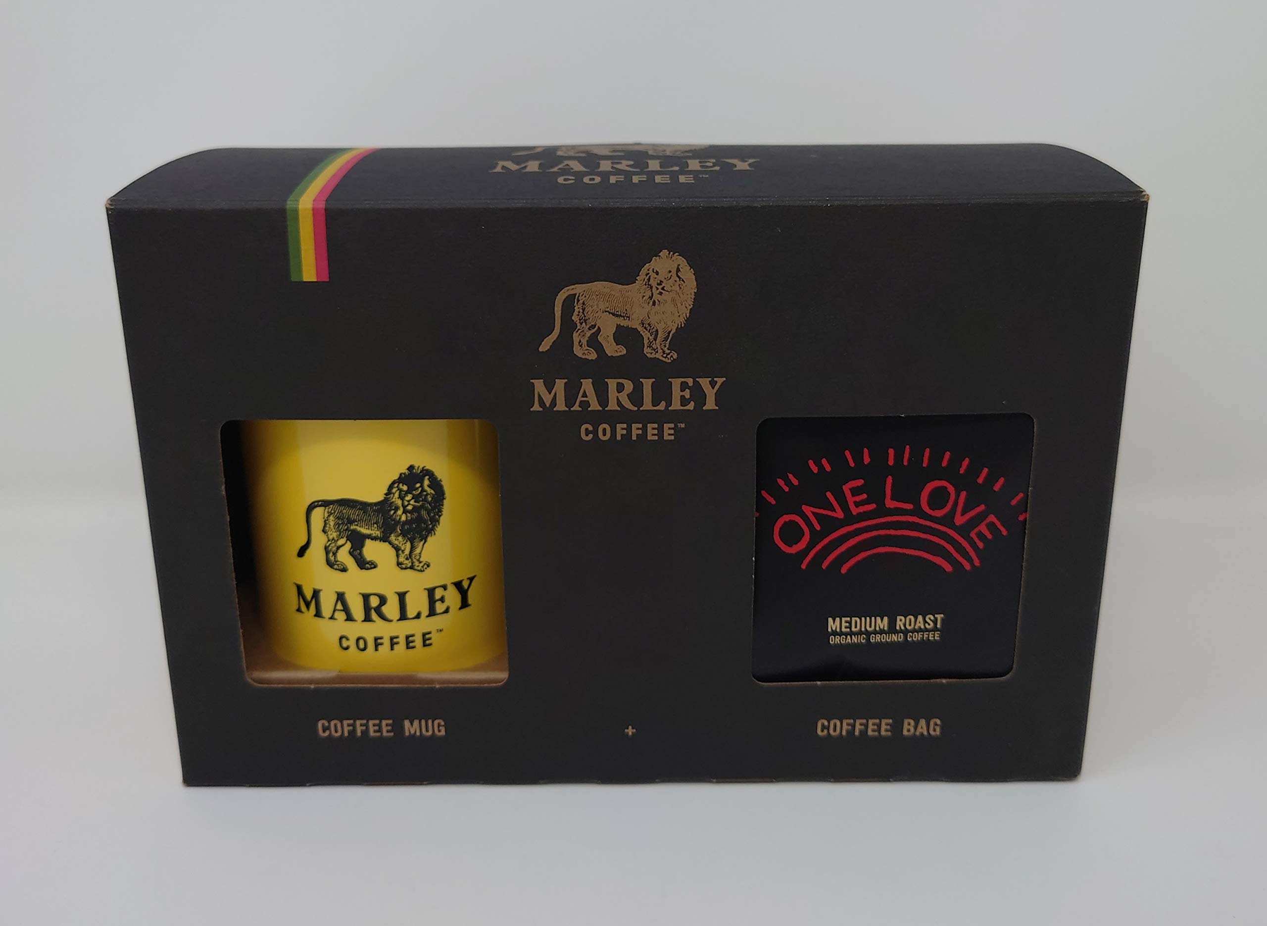 Gift Set - One Love Coffee Beans 227g And Marley Coffee Mug - Presentation Gift Box - From The Marley Family - Medium Roast