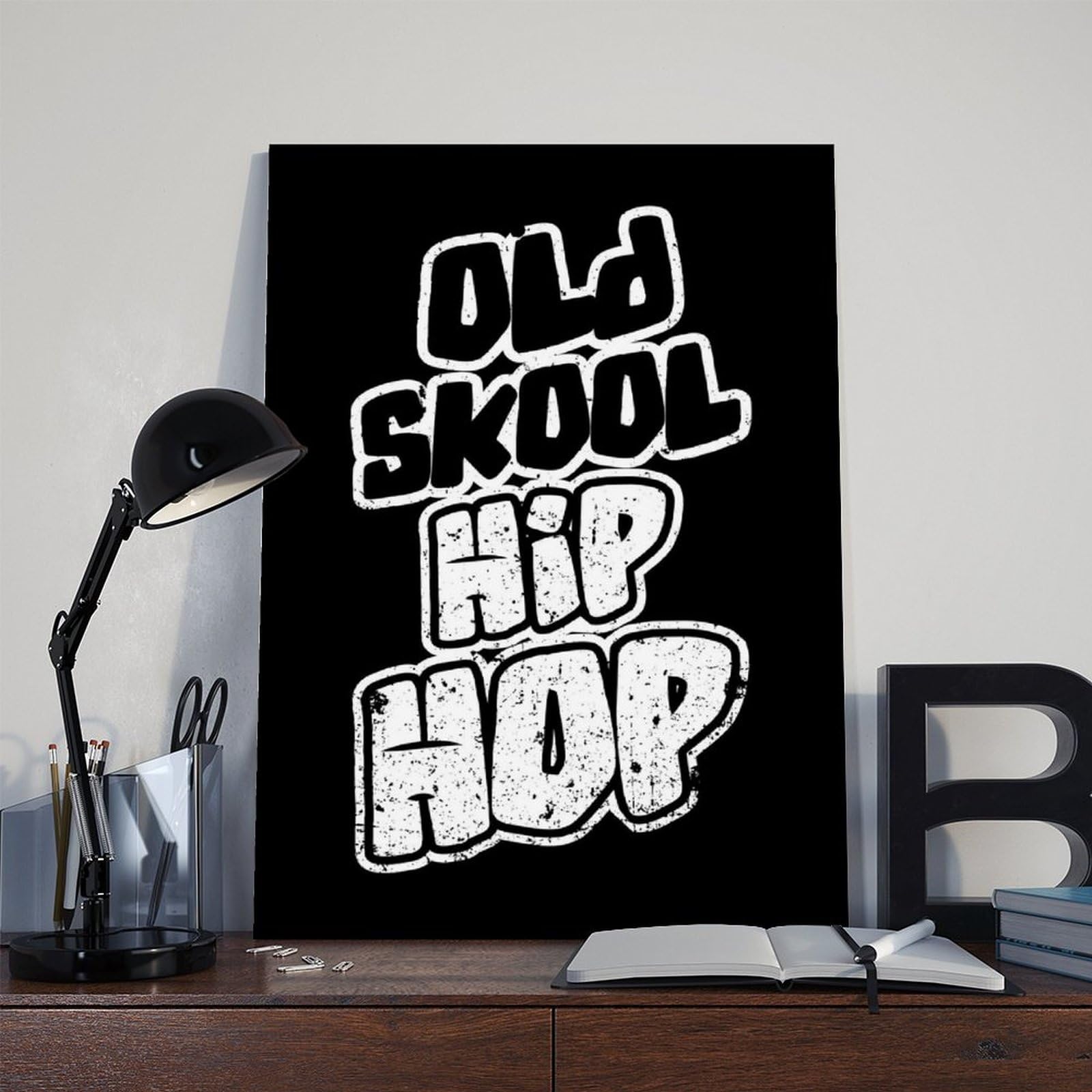 Poster retrò Old School Hip Hop 3 poster su tela decorazione artistica da parete stampa dipinti per soggiorno camera da letto decorazione telaio: 61 cm L x 91,4 cm W