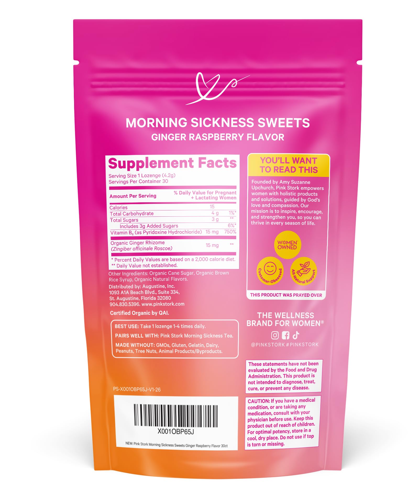 Pink Stork Morning Sickness Sweets | Vitamin B6 + Ginger Hard Drops | 30 ct — Amazon image 9