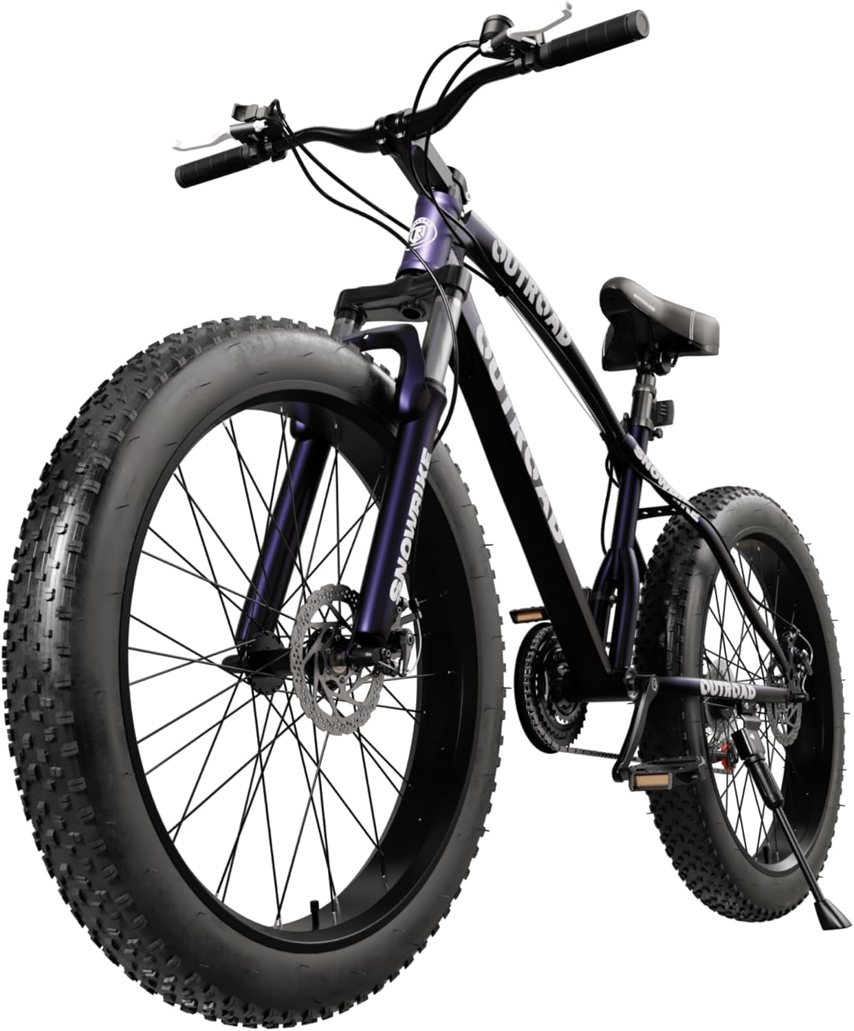 Max4out26 inch Fat/Normal Tire Mountain Bike, 21 Speed with Dual Front Suspension, Double Disc Brake and High Carbon Steel Frame Anti-Slip Bicycle, Mens and Womens