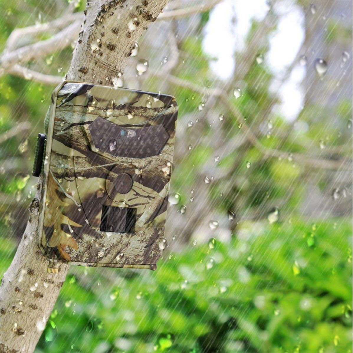 Caméra de Chasse 1080p Étanche Ip56 26 LEDs IR, Grand Angle 120°, Longue Autonomie 12 Mois, pour Surveillance Faune et Sécurité Extérieure