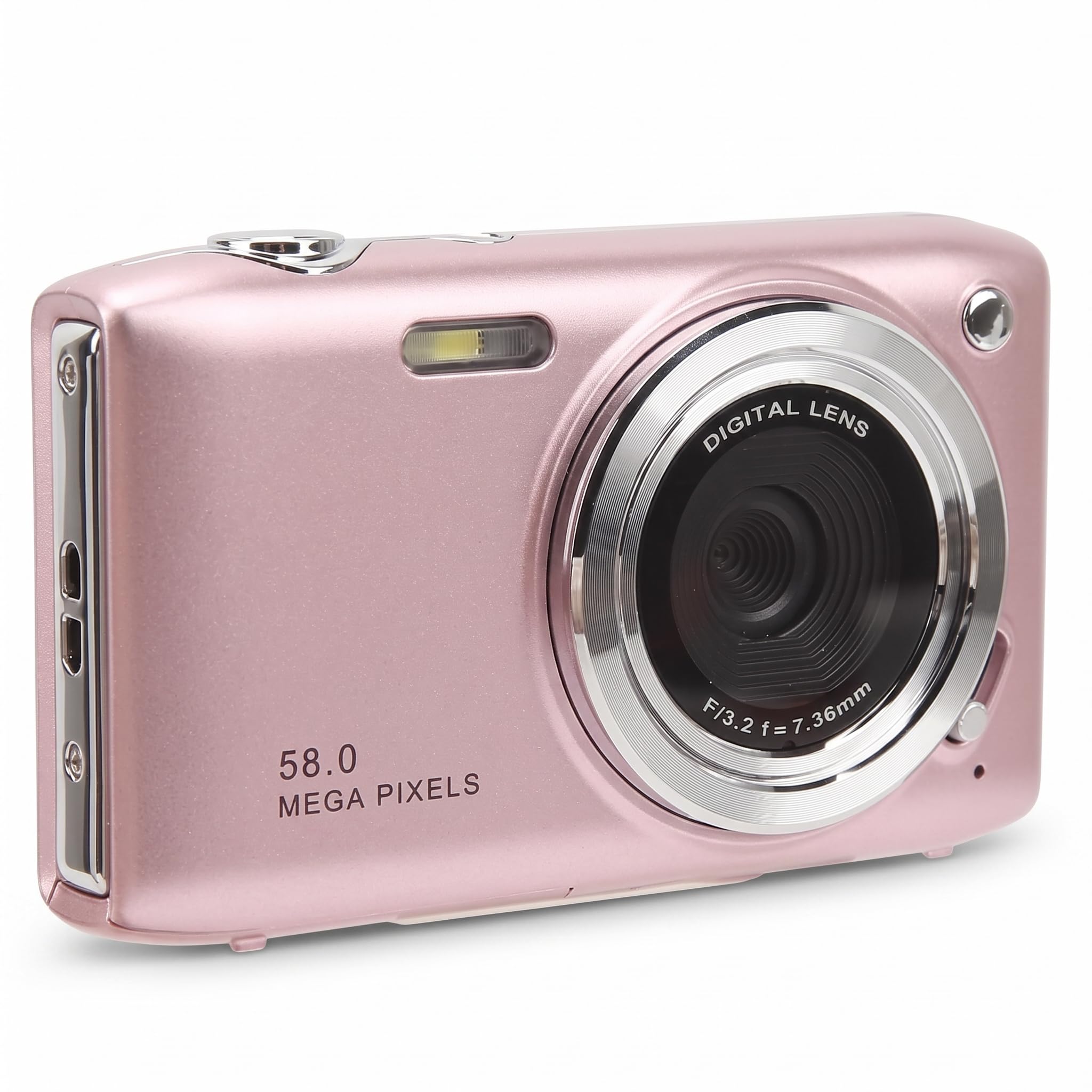 digital camera recorder camcorder, 58mp full hd 4k dv camera with 2.88 inch tft screen, timed macro photography with 16x zoom, anti-shake, battery (pink)