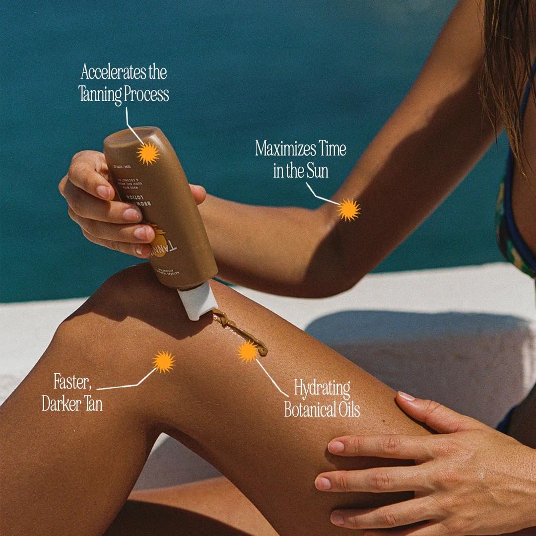 Tanning Club - Browning Lotion - Sun Tanning Accelerator with Kukui Nut, Argan, and Coconut Oils - Botanical Formula for Dark Tan - 150 mL - Image 5