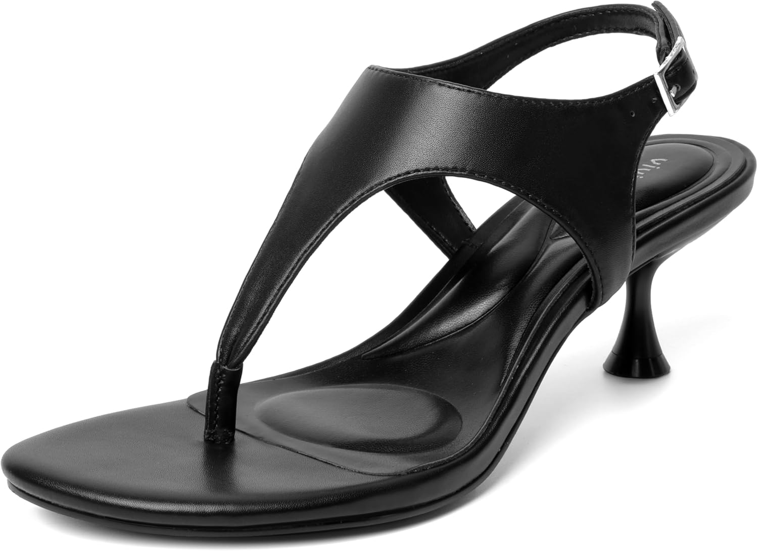 vivianly Kitten Heels for Women Dressy Thong Sandals Slip-On Summer Flip Flop Heels with Soft Straps & Low Block Heel for Women, Comfortable for Party Daily
