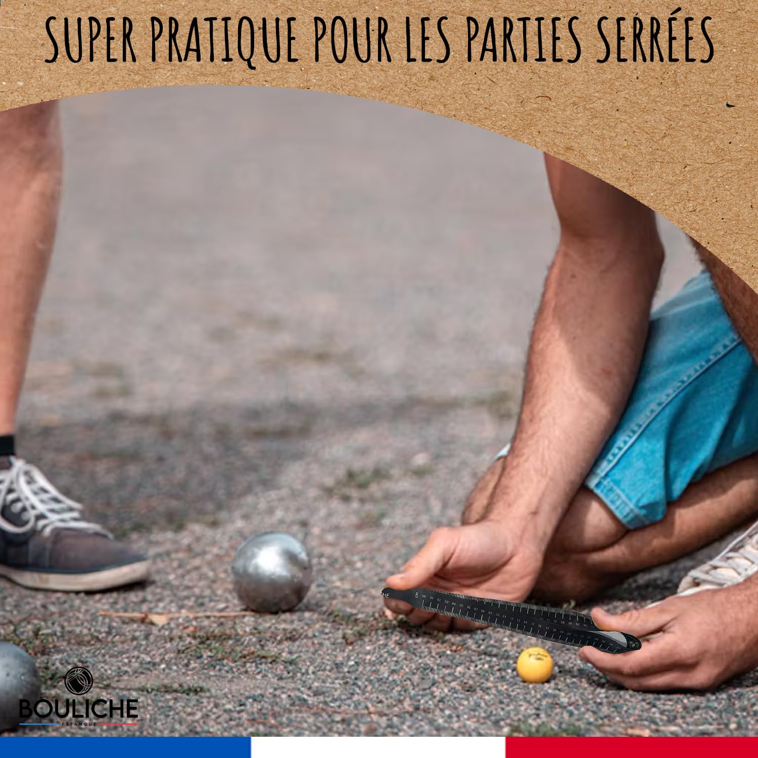 BOULICHE | Kit Ramasse Boules de Pétanque | Aimant Puissant et Mètre Intégré | Chiffon et Sac de Transport Inclus | Léger et Portable | Accessoire Petanque, Cadeau | OriginalCorner®