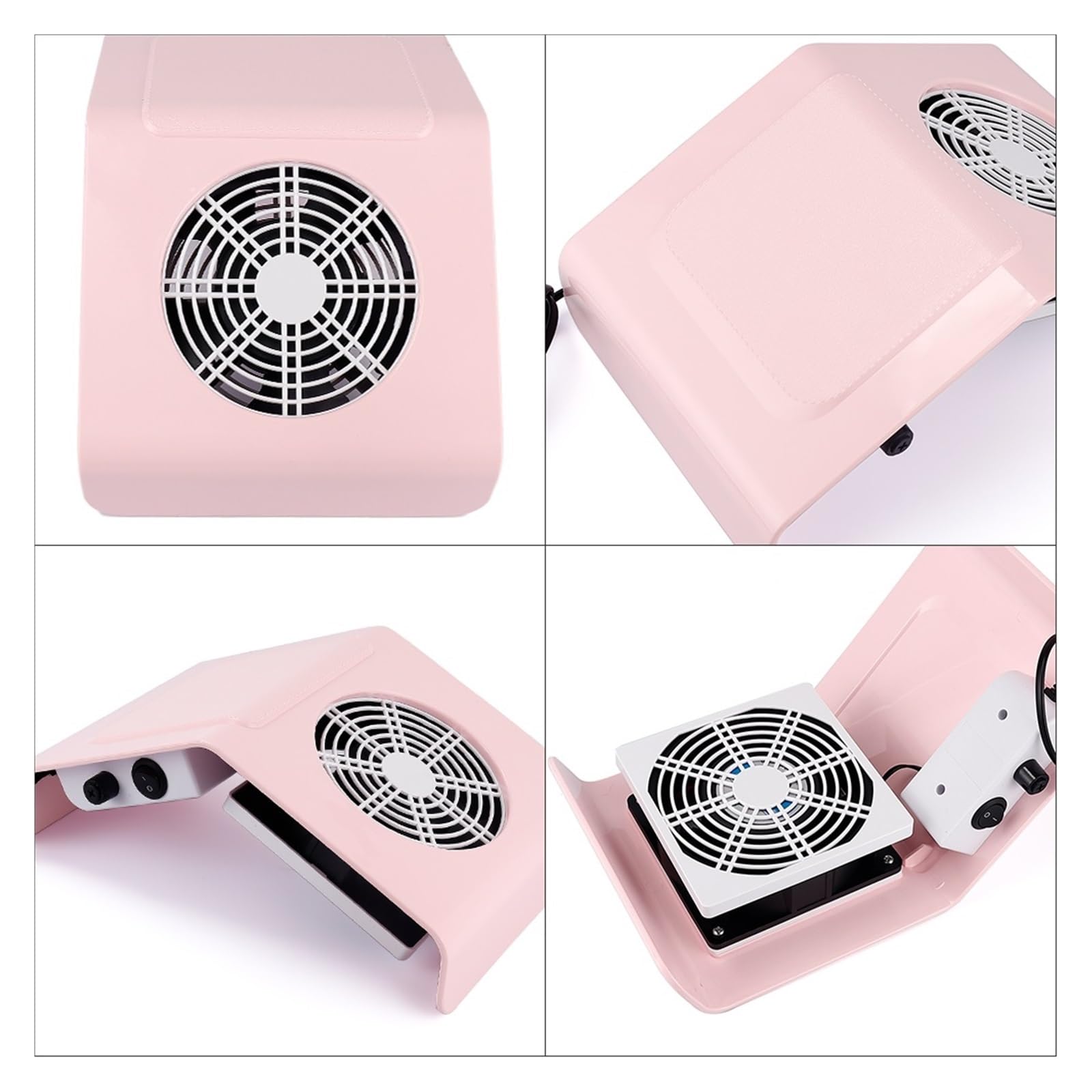 Colector de polvo para uñas, 40W colector de polvo uñas ventilador succión aspiradora máquina manicura Para uso doméstico(Bianco)