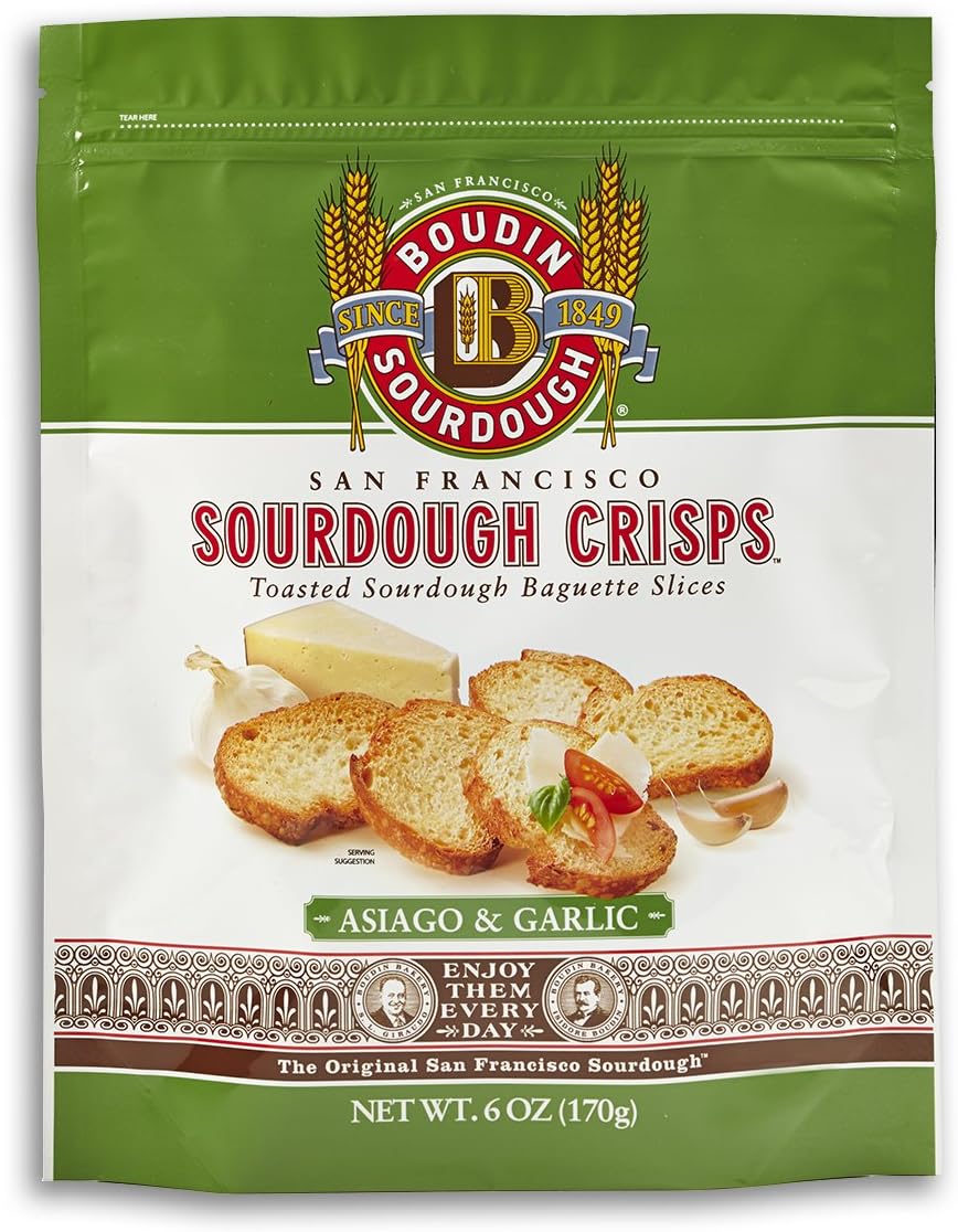 San Francisco Boudin Bakery Sourdough Crisps-Asiago & Garlic