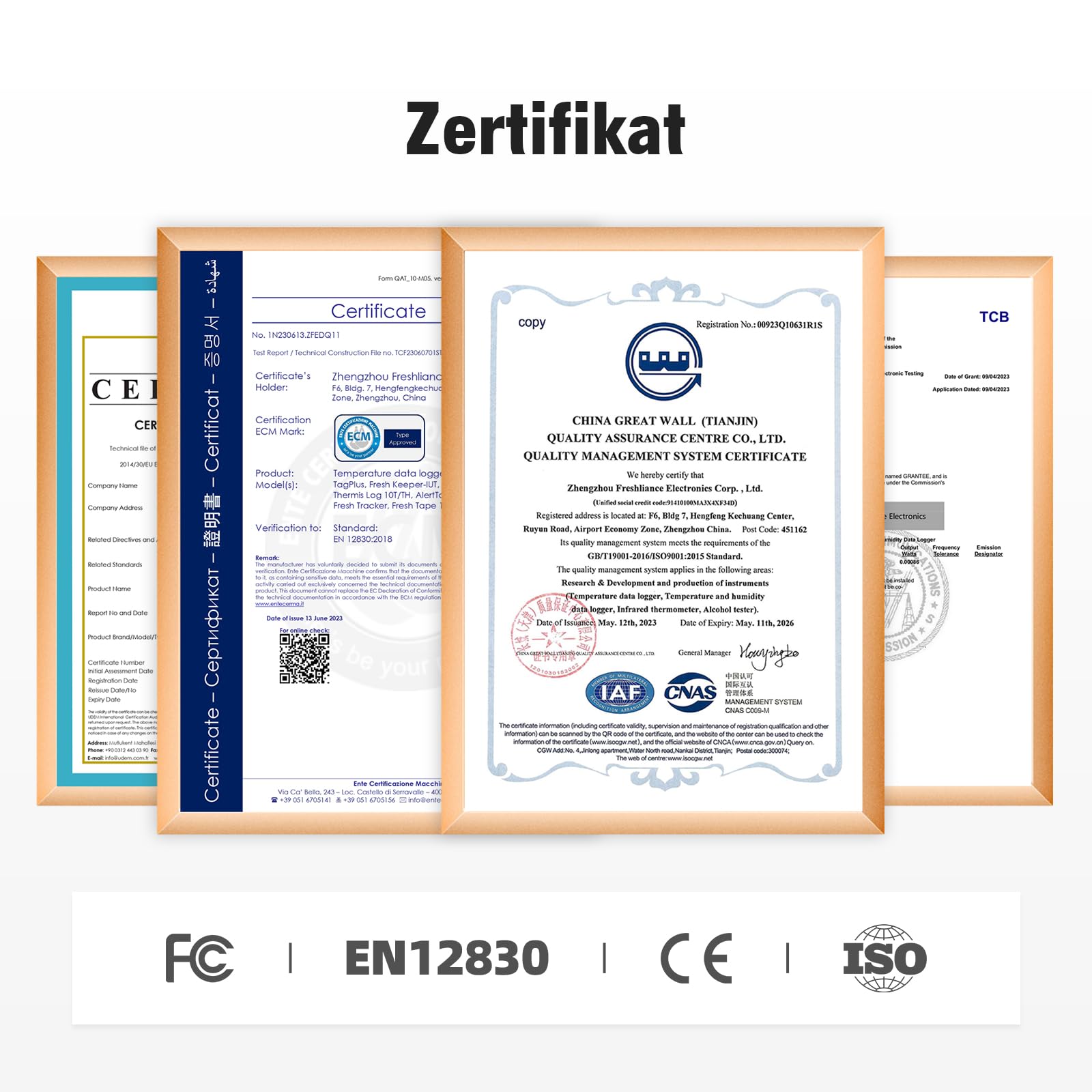 Freshliance Temperatur Datenlogger 2 Stücke, -40°C ~ 60°C Einweg-Temperaturlogger mit PDF/CSV-Bericht, 30000 daten hohe Genauigkeit 30 Tage für Kühltkettetransport, Fresh Tag 1U