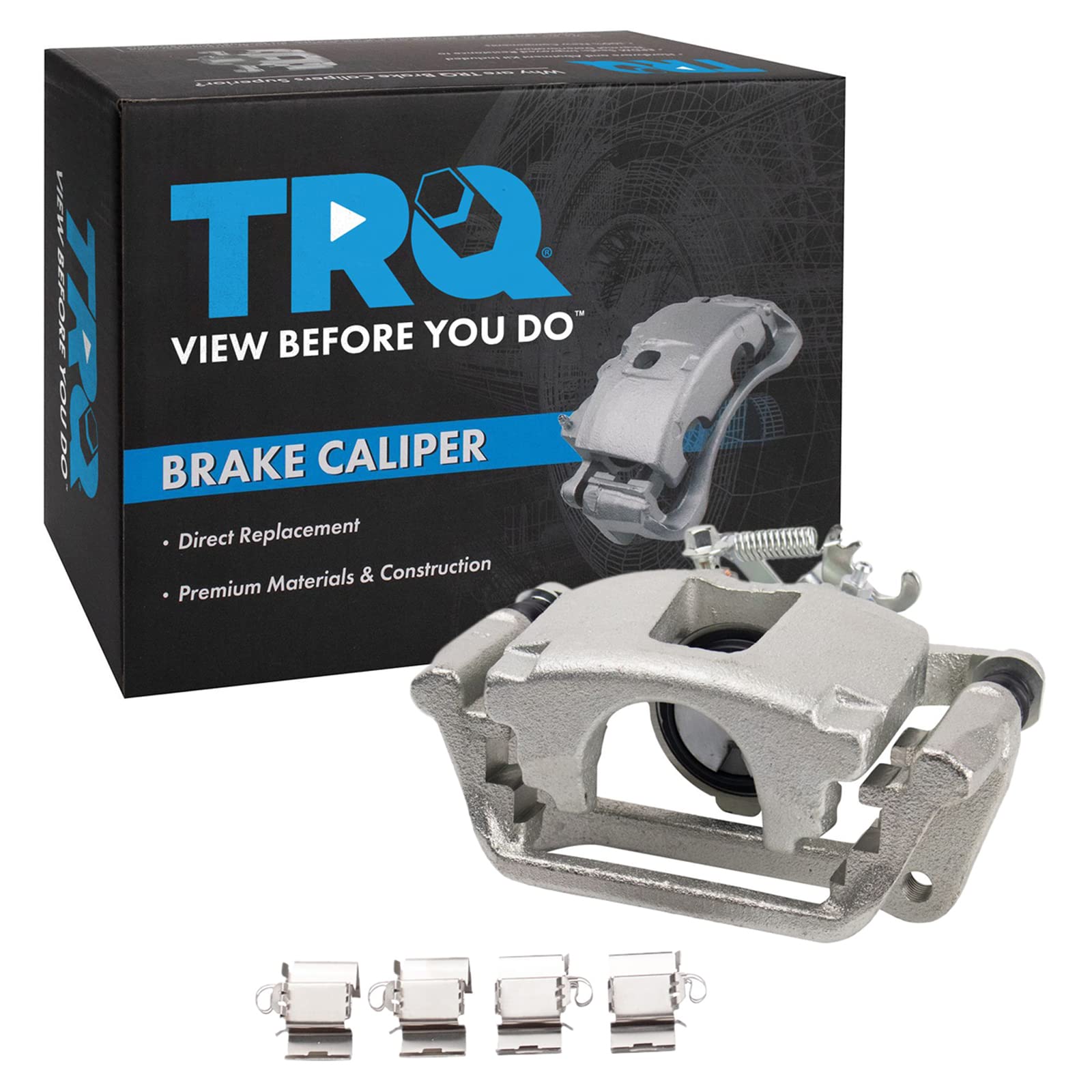 TRQ Rear Left Brake Caliper with Mounting Bracket Driver Side