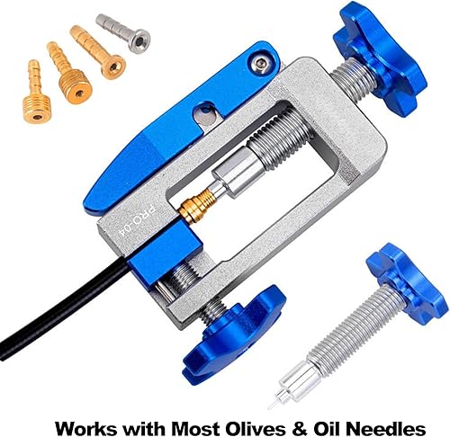Miniatura 3 de RQG Kit de herramientas de freno hidráulico para bicicleta, cortador de manguera de freno hidráulico de bicicleta 2 en 1, herramienta de inserción