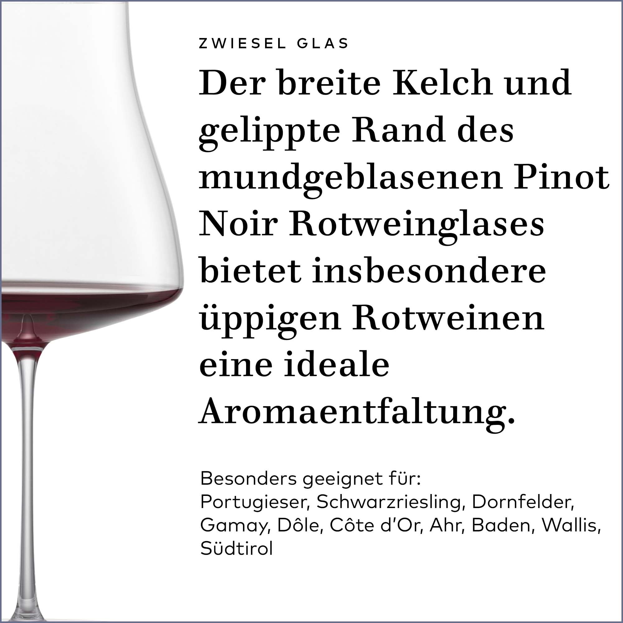 Zwiesel Glas Pinot Noir Rotweinglas The Moment (2 Stk) | in Handarbeit mundgeblasene Rotweingläser, elegante Tritan®-Kristallgläser für Rotwein