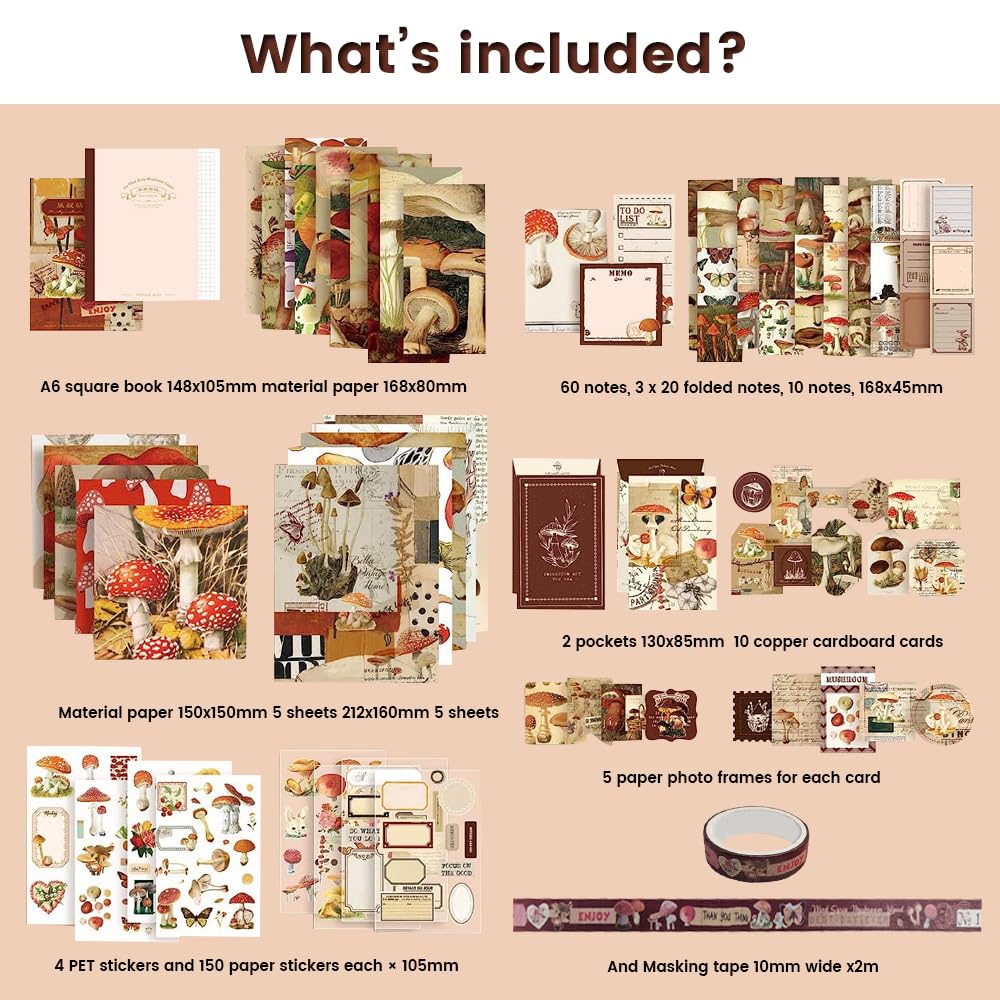 J- Fournitures Scrapbooking - Pack Papier Autocollants Vintage | Kit De Planificateur De Fournitures De Journalisation Rétro Pour Agendas Bricolage Album Papier De Scrapbooking