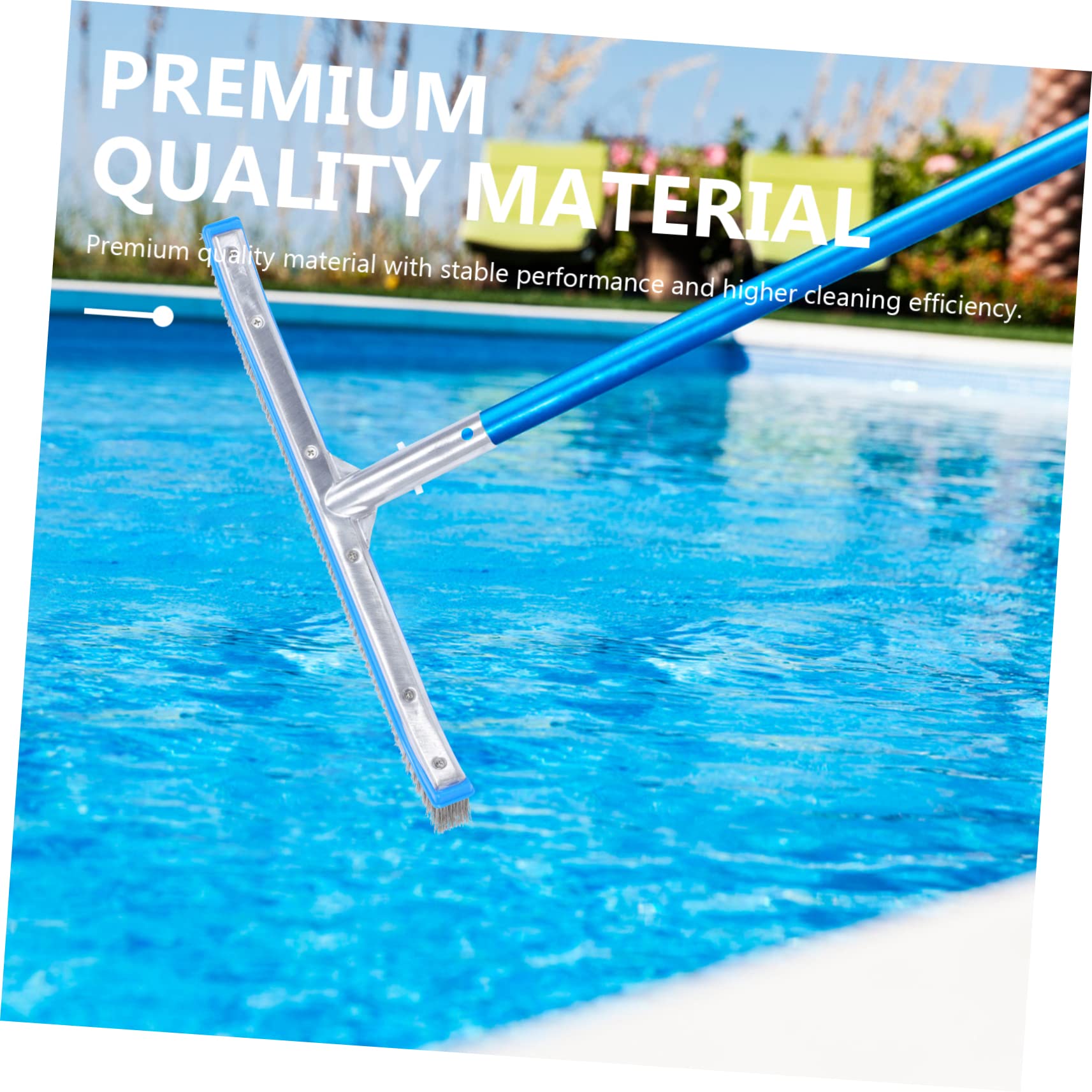 Brosse de Nettoyage pour Piscine Acier Inoxydable Brosse Remplaçable Pratique pour Murs Fond de Piscine