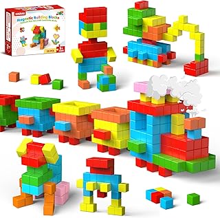 Magnetic Blocks, 30 PCS Brightly Colored Magnetic Building Tubes, Preschool Classroom Must Haves Magnetic Sensory Autism Toys, STEM Kids Boys Girls Gifts for 3+ Year Old