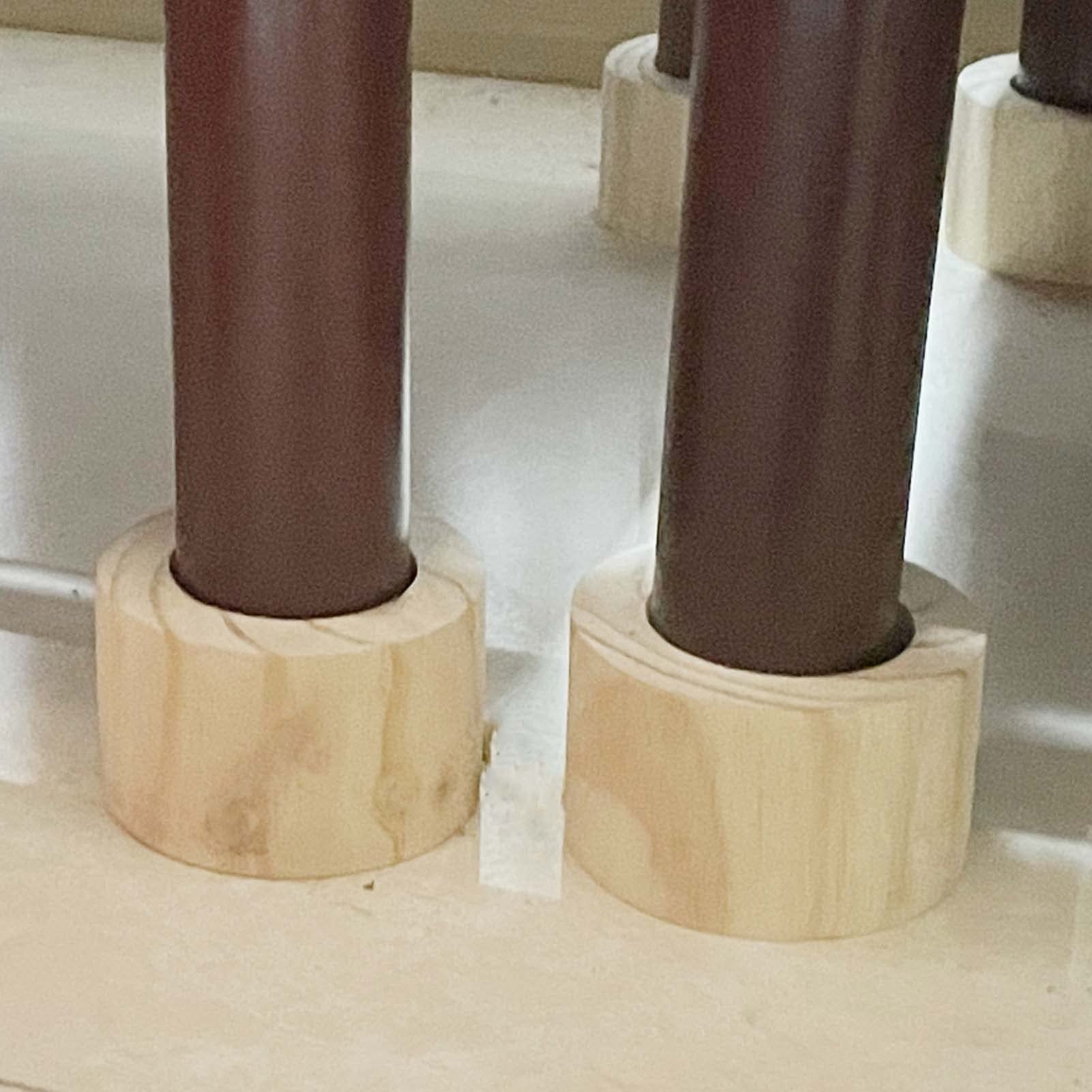 Elevador de Cama 4 Piezas Elevadores de Muebles para Sofá, Armarios Elevadores Mesa y Silla Madera Cilíndrica Natural para Mesa Armario Cama (4.5x10cm)