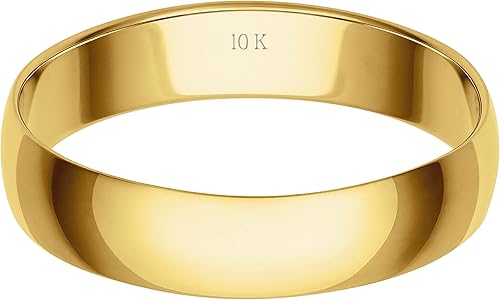 Miniatura 4 de Alianza de boda Brilliant Expressions, oro blanco o amarillo, de 4 mm, clásica, sencillo, simple, anillo de matrimonio, de 10 quilates, para hombre