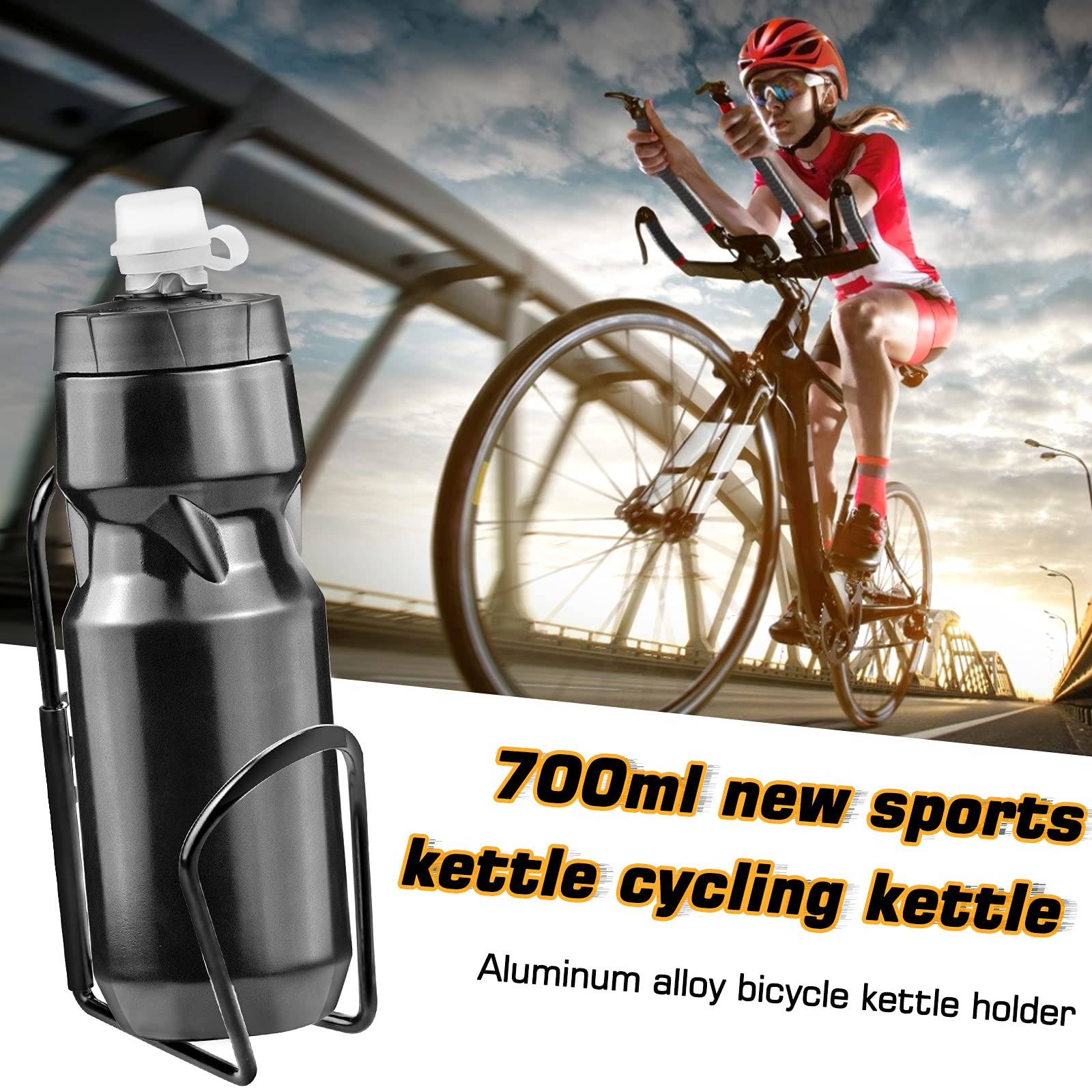 Portabidón De Bicicleta De Silicona Y Acero - Ligero (60g), Ajustable, Plegable, Para Carretera, Montaña Y Rutas Largas